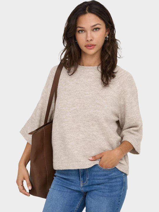 Only Damenpullover mit 3/4 Ärmel Pumice Stone