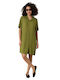 Summer Shirt Dress Khaki