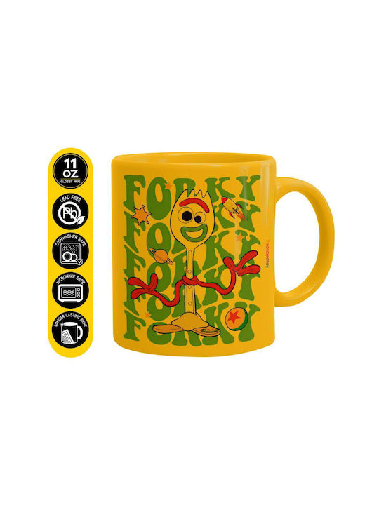 Koupakoupa Forky Ceramic Yellow Mug 330ml