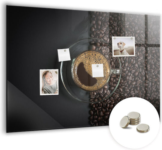 Magnetische Pinnwand Ein Kaffeetasse Einen Magnet 100x70