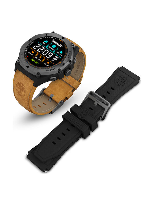 Timberland Timberland Men's Watch 50mm Battery With Brown Leather Strap