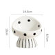 Animal Ceramic Food & Water Bowl for Dog & Cat with Stand 200ml 14.5cm in Yellow Color