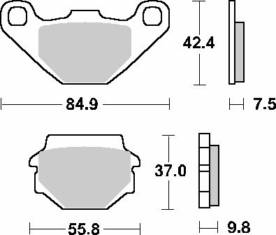 Tampoane De Frână Sbs Kh67 Street Standard Ceramic Negru