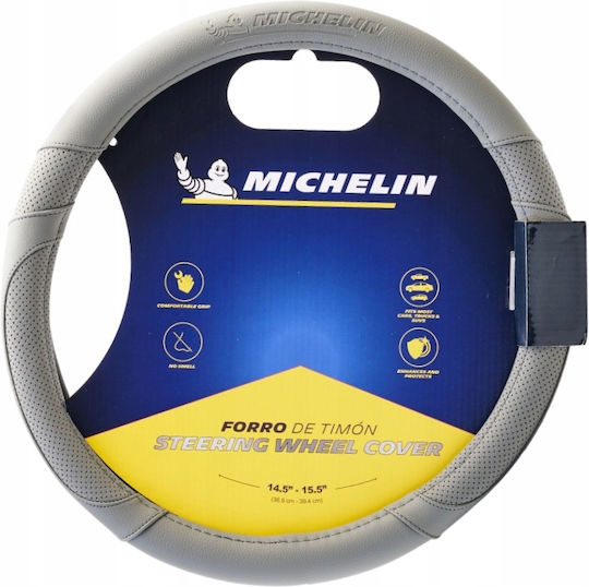 Michelin Michelin Auto Lenkradabdeckung Synthetisch Graue mit Schwarzer Naht