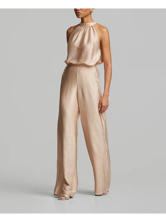 Women's Gold Set with Trousers in Straight Leg