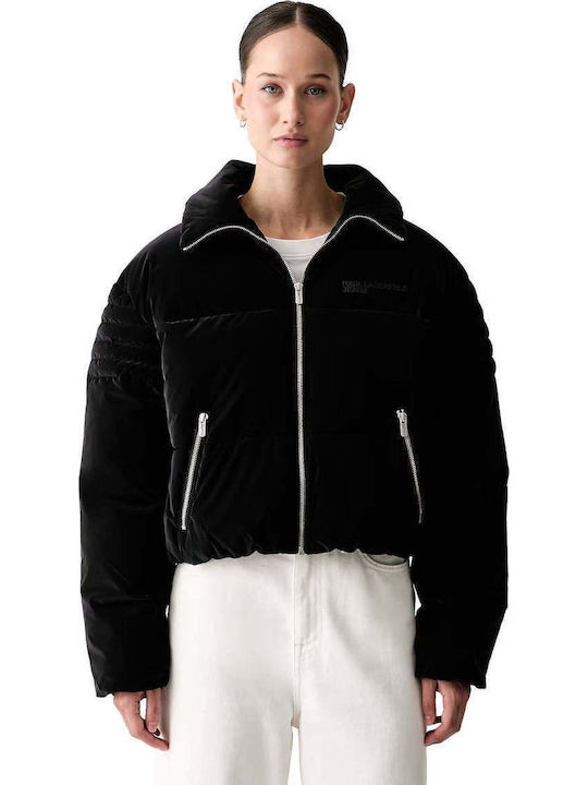 Women's Puffer Jacket for Winter Black