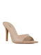 Mules With High Heel In Beige Colour