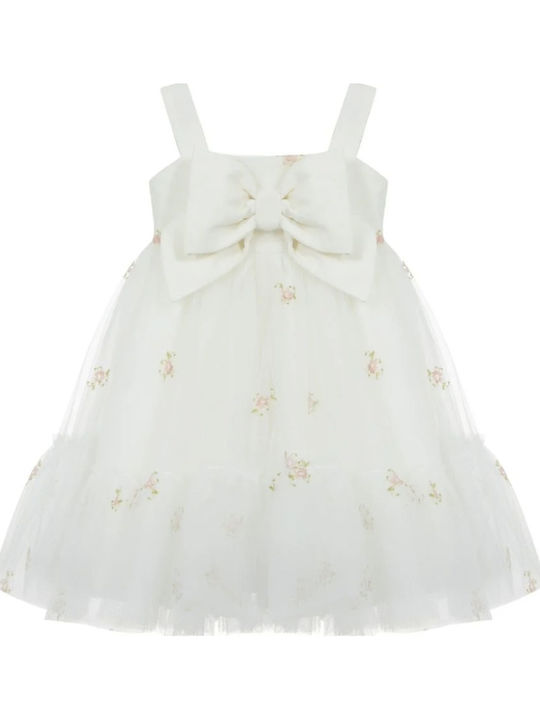 Lapin Ecru Baptism Dress Made of Tulle
