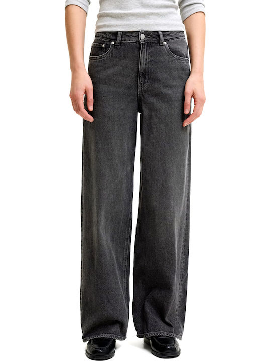 Jack & Jones Tokyo Jean Damă Cu Talie Înaltă În Linie Wide Negru