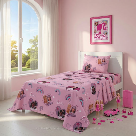 Casa Colori Σετ Σεντόνια Μονά με Λάστιχο Βαμβακερά Παιδικό Μονό 100x200cm 3τμχ