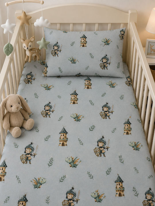 Bunny Bebe Σετ Σεντόνια Μονά με Λάστιχο Βαμβακε...