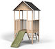 Exit Toys Multifunctional Wooden Kids Playhouse with Slide
