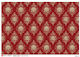 Decoupage Rice Paper Red Wallpaper Pattern-0276 45x32cm