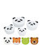 Koopman Koopman Fabric Toy Storage Box Bear 4 Pieces
