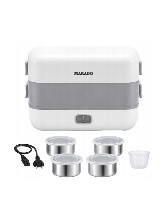 Verk Group Electric Lunch Box Inox Thermo White 2.2lt