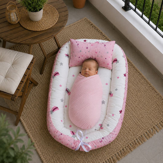 Kamtex Baby Perna Pentru Bebeluşi Nest Roz 40x64cm Kamtex Baby Perna Pentru Bebeluşi Nest Roz 40x64cm