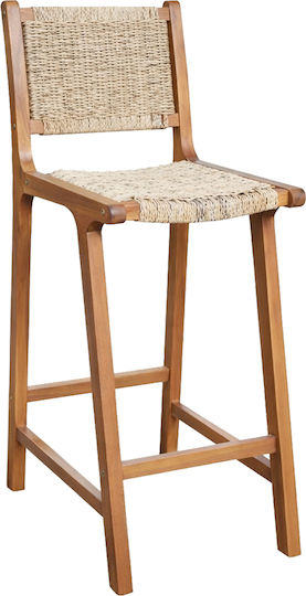 Wooden Outdoor Stool Bar Ruen Natural 40x56x112cm