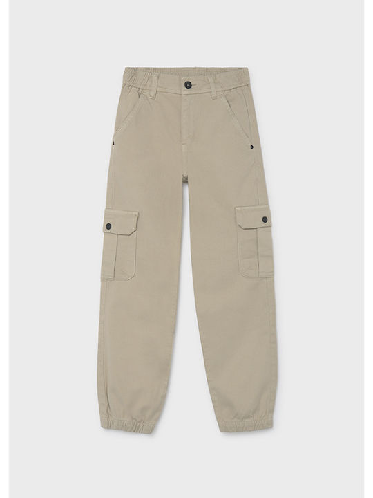 Mayoral Kids Cargo Trousers Beige