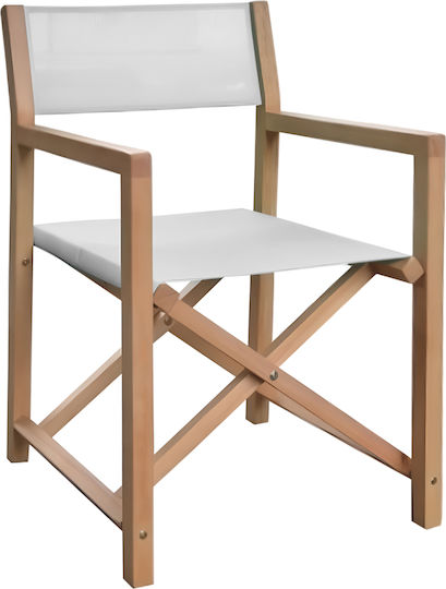 Scaun Director Lemn Textilene Natural 2 Buc 56x52x85cm
