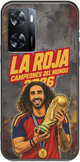 Калъф La Roja Campeones Del Mundo Marc Cucurella Oppo A57 4G Черен TPU Силикон