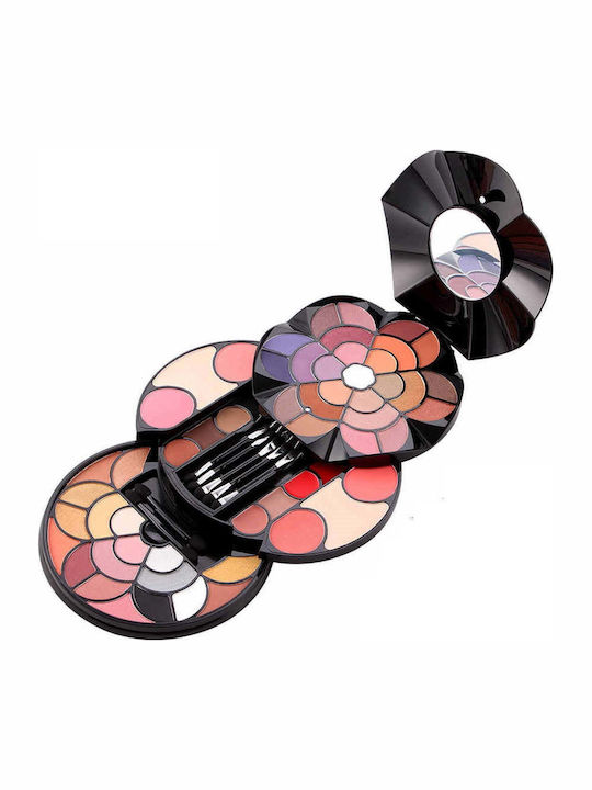 Miss Rose Makeup Kit Black Round Flower 7002-360 Miss Rose Makeup Kit Black Round Flower 7002-360