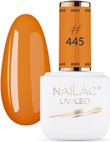 NaiLac Βερνίκι Νυχιών Μακράς Διαρκείας Quick Dry Πορτοκαλί #445 7ml