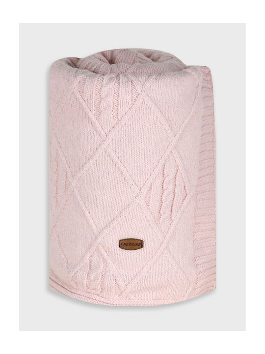 Energiers Knitted Pink Cot Blanket