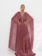 Sommer Maxi Abend Damenkleid Hemdkleid Rosa