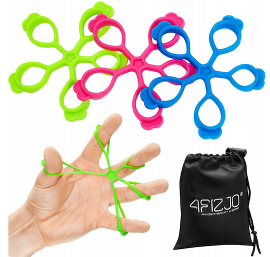 4FIZJO Finger - Hand Trainer 3 Stück mit Schwerer Widerstandsniveau