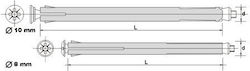 Connector Frame Mounting 8.0*72mm Ko8 8*70