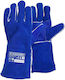 Procera Welding Work Gloves Blue Leather