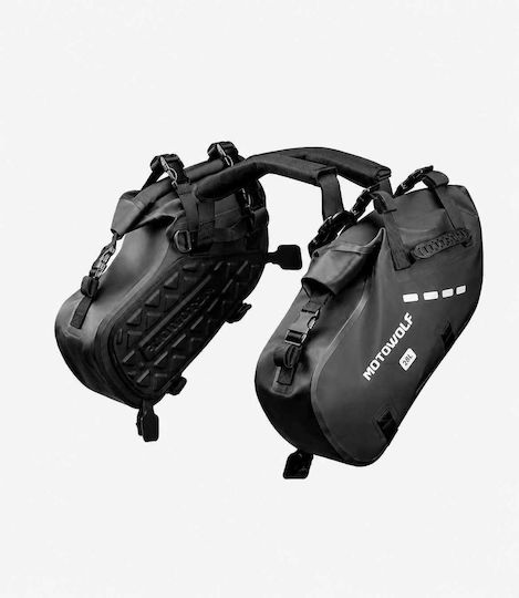 Motowolf Set de saci de șa pentru motocicletă 28lt în culoare neagră