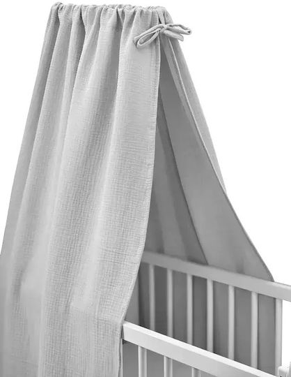 Qmini Qmini Baby Moskitonetze Für Kinderbett Baumwoll Grau 145x200cm