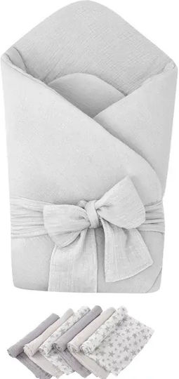 Qmini Baby Pucktücher Grau 35x35cm