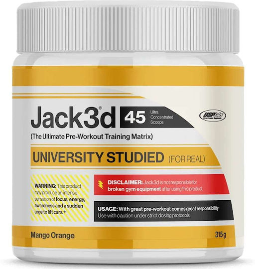USP Labs Jack3d 130mg 315gr Mango Portocală