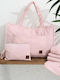 Borea Sunlounger Stoff Strandtasche mit Kulturtasche Rosa