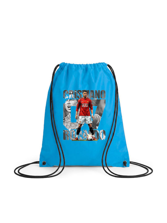 Digital Place Cristiano Ronaldo Детска Чанта Мешка Светлосиня 42x34см