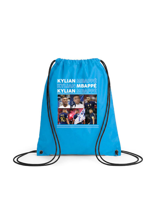 Digital Place Kylian Mbappé Детска Мешка Светлосиня 42x34см