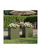 vidaXL Set of 2 Metallic Planters Olive Green 40cm