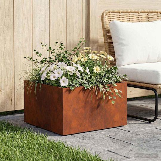 vidaXL Γλάστρα Μεταλλική Rusty 40x40x30εκ.