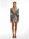 Summer Mini Evening Dress Black Gold