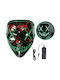 Halloween Mască LED Neon Electroluminescentă Sârmă Luminoasă Mască Horror Purge Verde