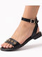 Leather Women's Anatomic Black Sandals