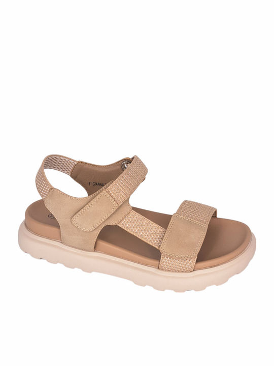 Women's Anatomic Flatforms Beige Sandals GIANNA200MZ
