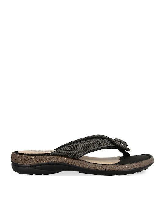 Parex Leather Women's Anatomic Black Sandals