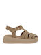 Women's Flat Sandals Flatforms Brown