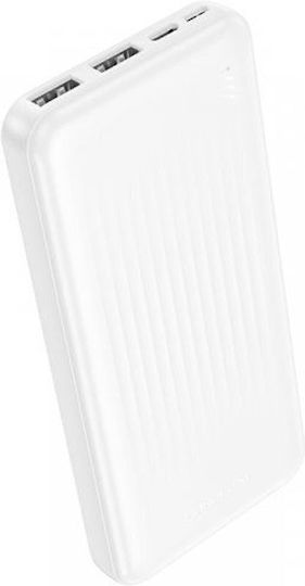 Borofone BJ78 Power Bank 10000mAh 10W With 2 USB-A Power Delivery Output Ports White