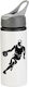 Water Bottle Basketball 650ml White Grey Cap
