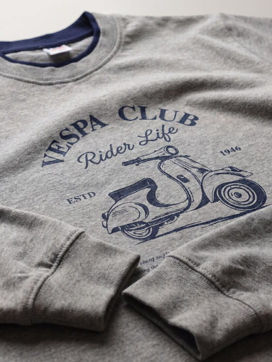 Nina Club Vespa Rider Мъжка Пижама 100% Памучна Сива Ncm27700-11-сив