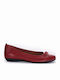 Leder Damen Ballerinas Rote